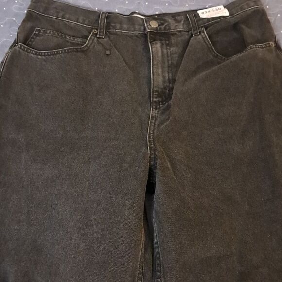 TOPSHOP Baggy Distress Black Jeans size 12 NWT - Picture 2 of 7